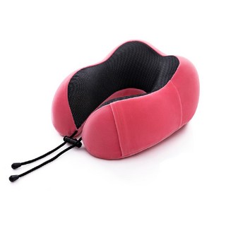 S-SportPlus+ 記憶海綿U型枕 附袋 J11001003-01-02 粉色, 28 x 28 x 13cm