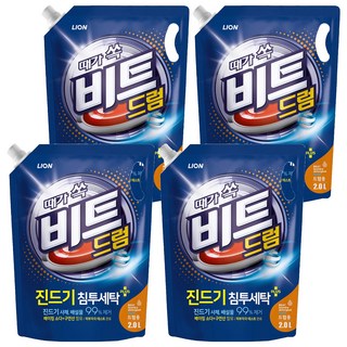 LION 獅王 Beat 除蟎洗衣精補充包 99%去除率, 2L, 4包