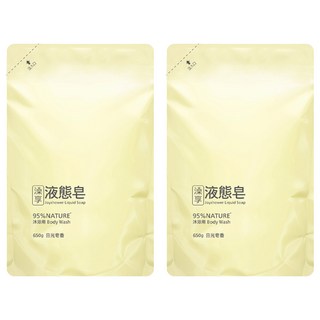 澡享 液態皂沐浴補充包 日光 2包 650g (溫和潔淨/天然胺基酸/全家適用)
