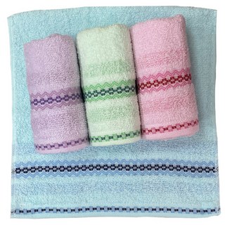 鎖環緞童巾 4條套裝, 100%棉, 台灣製造, 1組