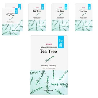 ETUDE 天天敷0.2極肌蜜面膜 茶樹, 6片, 1入