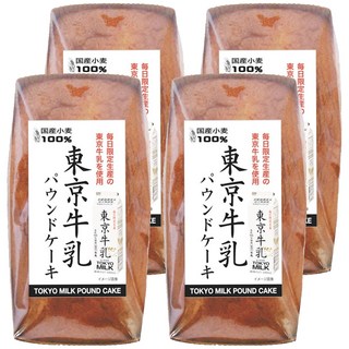 栗原園 東京牛奶磅蛋糕, 200g, 4個