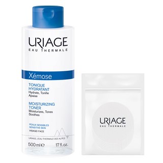 URIAGE 優麗雅 Xemose保濕化妝水+化妝棉 10入組, 500ml, 1組