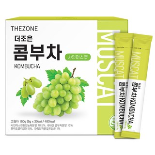 Better Health 康普茶沖泡粉條 晴王麝香葡萄風味, 5g, 30條, 1盒