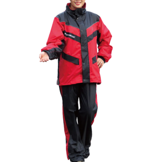 Moto cap 鈦鴻 雙側開運動風雨衣, 紅色