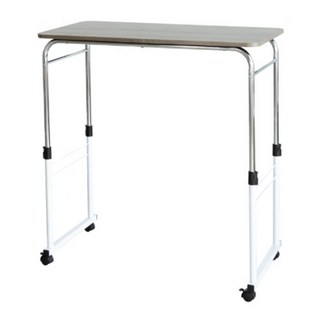 AMOS 活動升降站立工作桌, 塑合板桌面, 可調高度 69~100公分, 附滾輪, 90 x 45 x 69~100cm, 深漂流木色