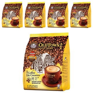 OLDTOWN WHITE COFFEE 舊街場白咖啡 咖啡&奶精 即溶咖啡飲品, 25g, 15條, 5袋