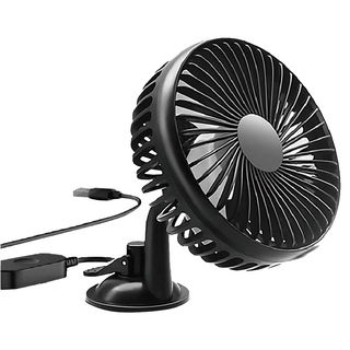SiNYi 新翊 汽車兩用USB涼風扇, 360°旋轉, 靜音低噪音, 吸盤/頭枕桿支架