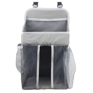 多功能床邊收納袋-經典灰 可掛可黏, 42 x 27 x 20cm