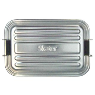 Skater 超大容量鋁製輕量蒸飯便當盒 12.9 x 20.2 x 7.4cm 550g, 銀色, 1個