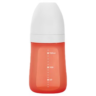 Sillymann 100% 鉑金矽膠奶瓶 160ml 安全材質 如媽媽乳房的柔軟觸感, 上海紅, 1個