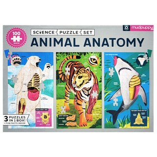 mudpuppy 科學拼圖套裝, 300片, 動物解剖學, 1盒