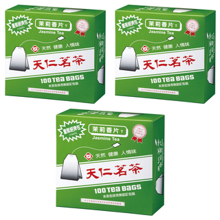 天仁茗茶 茉莉香片 量販經濟包, 2g, 100包, 3盒