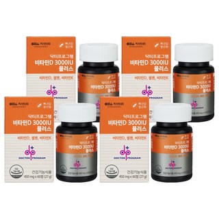 닥터프로그램 차병원 비타민D 3000IU 플러스 27g, 60정, 4개