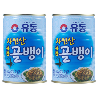 Yoodong 螺肉罐頭, 400g, 2個