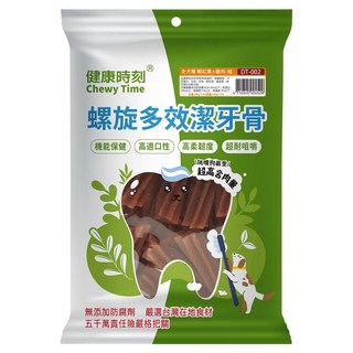 Chewy Time 健康時刻 全犬螺旋多效潔牙骨 短 按摩牙齦 減少牙垢 乳酸 具高柔韌性 安全易消化, 蝦紅素+雞肉, 310g, 1包
