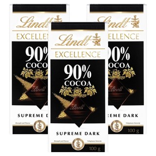 EXCELLENCE 卓越系列黑巧克力 90%款, 3盒, 100g