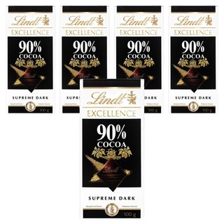 EXCELLENCE 卓越系列黑巧克力 90%款, 5盒, 100g