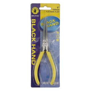 BLACK HAND 黑手牌 無牙尖嘴平口鉗 150mm 6吋, 1支