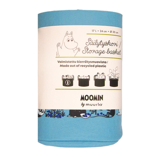 Muurla X Moomin 聯名收納籃 17L 芬蘭製, 藍莓, 1個