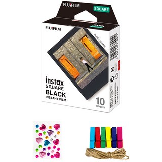 instax 拍立得 square底片 黑框 10張+隨機贈品, 1套, 單品
