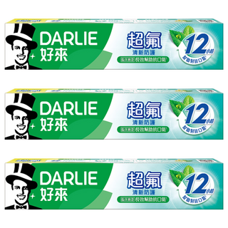 DARLIE 好來 超氟清新防護牙膏 12小時幫助對抗口氣, 160g, 3條