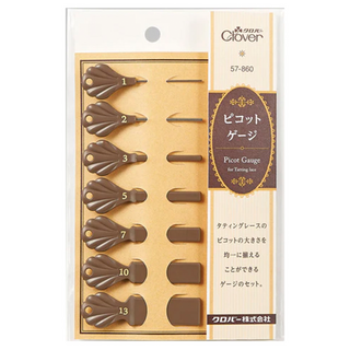 Clover 可樂牌 蕾絲梭編用耳尺 Set (57-860), 1mm-13mm, 一套7枚, ABS樹脂, 1組