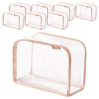 美得像專櫃 立體透明包包收納袋 B, 粉色, 8個