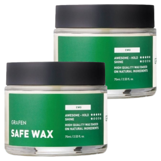 GRAFEN Safe 硬泥髮蠟 高品質天然成分, 2罐, 75ml