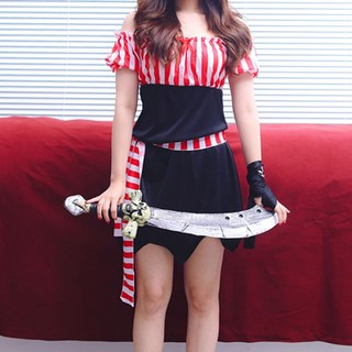 女性性感加勒比海盜角色扮演萬聖節服裝, 1套, 混色