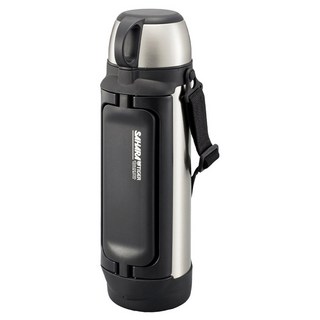 TIGER 虎牌 SAHARA背帶式大容量保溫瓶 防刮防撞瓶身 寬口7cm/2.76in 易於手提, 不鏽鋼色, 2L, 1個