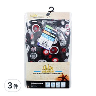 ALiADO 男款平口內褲 涼感排汗 舒適透氣, L, 顏色隨機, 3件