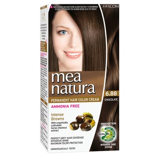 mea natura 植萃七葉樹染髮劑組, 天然植物染髮成分, 溫和成分不傷頭皮, 染髮、洗髮、護髮三件組, 6.88號 褐棕色, 1盒