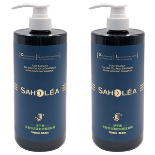 SAHOLEA 森歐黎漾 淨平衡茶樹勁涼蓬鬆抗屑洗髮精, 1L, 2瓶