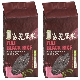 富里鄉農會 富麗黑糙米 二等米, 600g, 2包