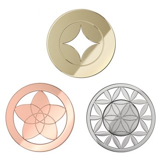 小三元能量錢幣Set, 35 x 35 x 2mm, 三色系, 1組