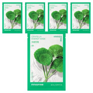 INNISFREE 我的真萃能量面膜 積雪草款, 1入, 5片