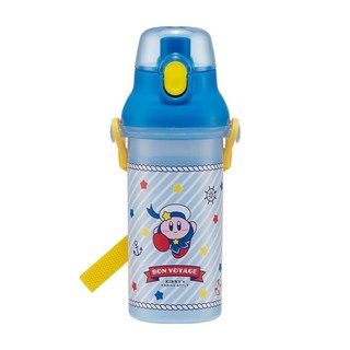 Skater 塑膠AG抗菌水壺, 星之卡比 藍色, 480ml, 1個