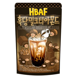 HBAF 杏仁果 黑糖奶茶味, 190g, 1包