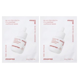 INNISFREE 紅茶極效修護安瓶面膜, 28ml, 1入, 2片