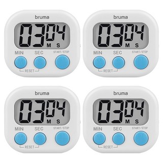 Bruma 數位廚房定時器 BT-118, 4個, 白色