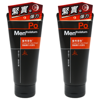 MENTHOLATUM 曼秀雷敦 男士緊緻彈力洗面乳, 有效去除油, 皮膚不緊繃, 100g, 2條