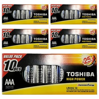 TOSHIBA 東芝 鹼性AAA電池, 10入, 5個