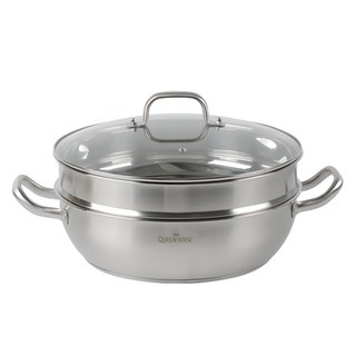 QUEEN SENSE 不銹鋼雙層蒸鍋 電磁爐適用 28cm, 1個
