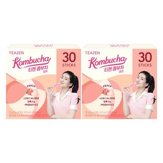 TEAZEN 茶禪 康普茶沖泡飲 水蜜桃口味, 5g, 30條, 2盒