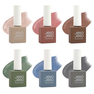 젤로젤로 포그미 스페셜젤 컬렉션 니트 글리터 젤네일 6종 세트, 클래시 베이지, 로지 포지, 젠틀 월넛, 어텀 올리브, 너티 블루, 스모키 그레이, 10ml, 1개