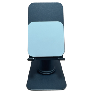 全金屬超穩360旋轉可摺疊手機架, 1個, 曜石黑