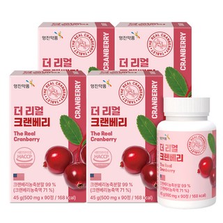 YUNGJIN PHARM The Real 蔓越莓, 90錠, 4個