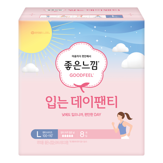 GOODFEEL 褲型夜用衛生棉, L(100~110號), 8片, 1包