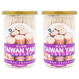 BabyBest 貝比斯特 台灣淮山麵條 無鹽寶寶麵 200g 9個月以上寶寶適用, 2罐